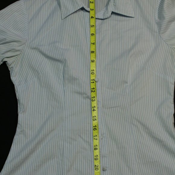 Banana Republic Blue/White Button Up - Picture 8 of 12